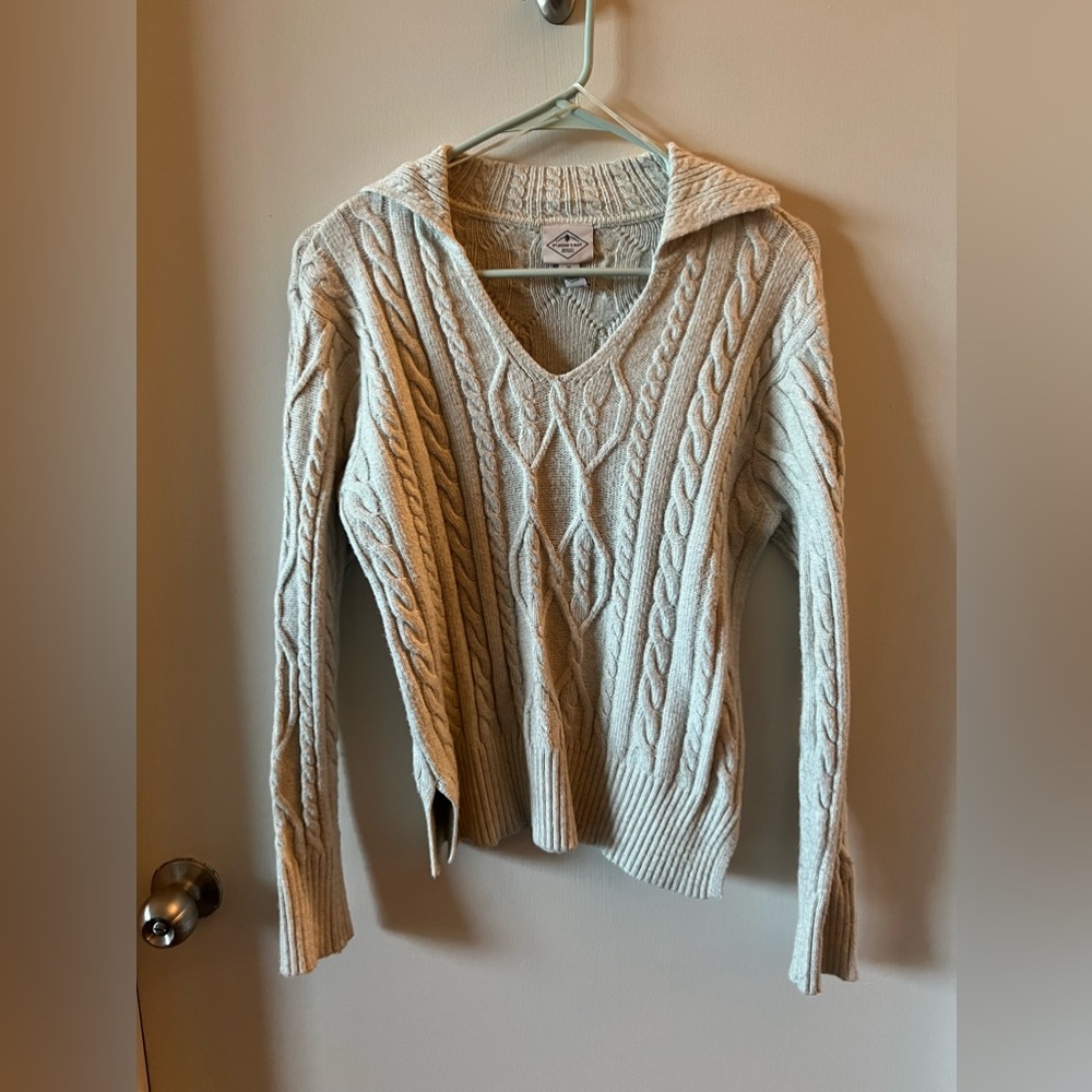 Cream Cable Knit Sweater
